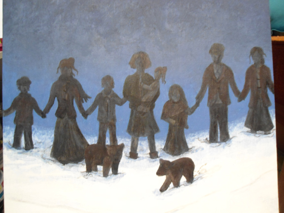 Des teintes de brun, du jaune doré, et du vert... Mais le vert ne ressort pas du tout sur la photo.