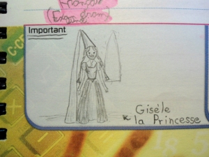 La première apparition de la Princesse Gisèle.