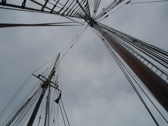Les mâts du Bluenose 2, sur lequel je suis montée clandestinement (ou pas) à Lunenberg.