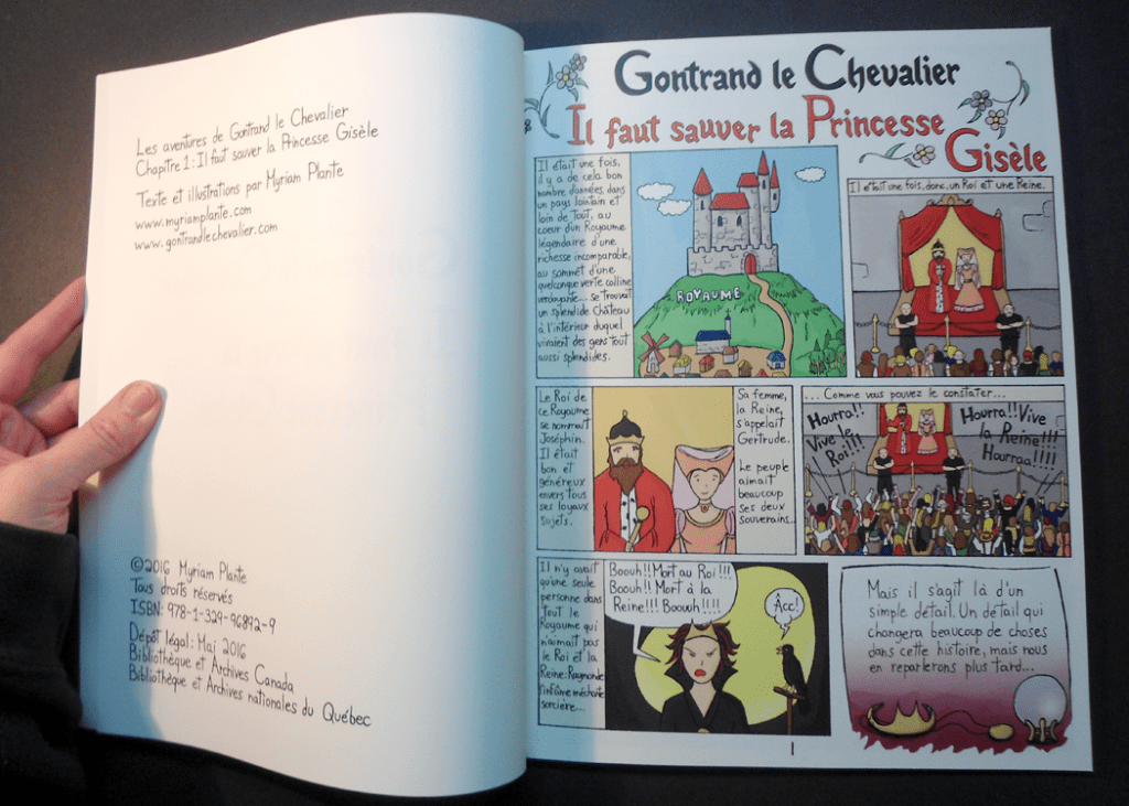 Intérieur de la bande dessinée Gontrand le Chevalier.