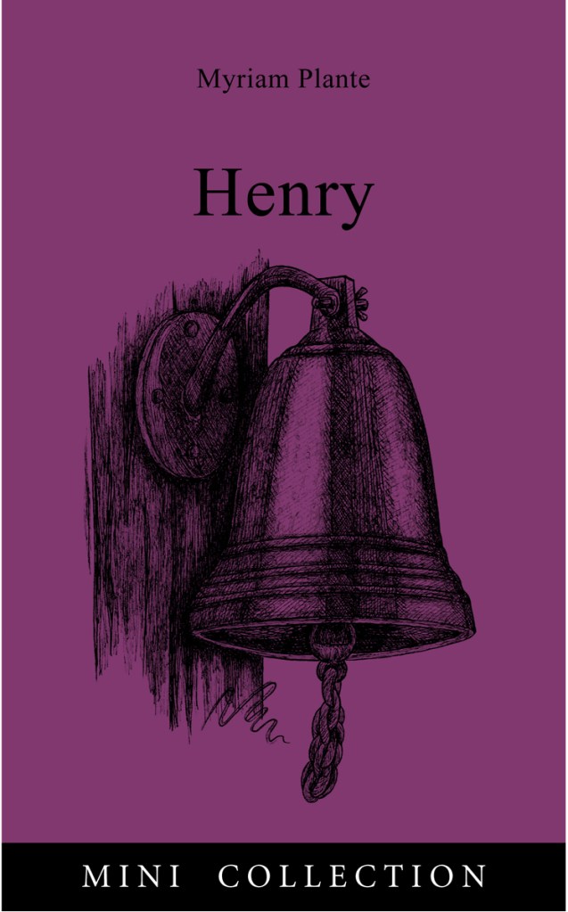 Couverture du livre Henry. Une cloche de navire devant un fond mauve.